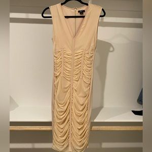 Marciano by Guess Cream Fitted MIDI Dress